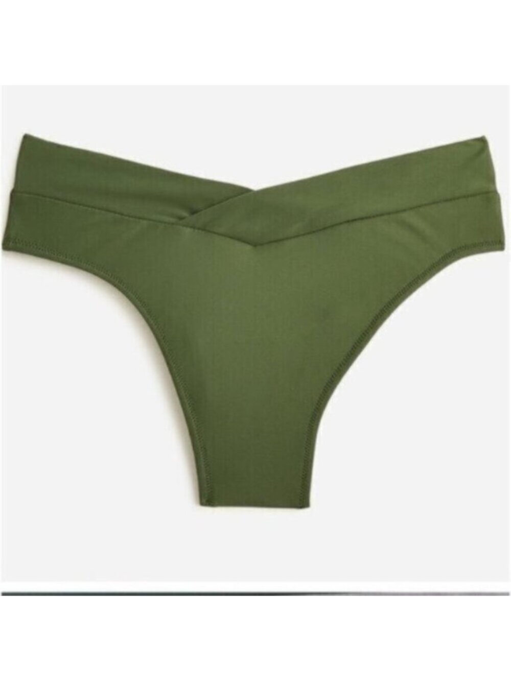 NWT J.Crew Women's Green Cross Front Cheeky Swim Bikini Bottom Size 2x
